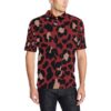Cheetah Red Print Pattern Men Polo Shirt