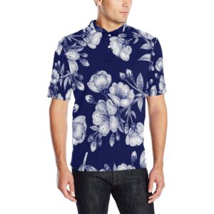 Cherry Blossom Pattern Print Design Cb01 Men Polo Shirt