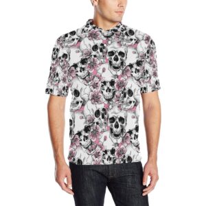 Cherry Blossom Pattern Print Design Cb03 Men Polo Shirt