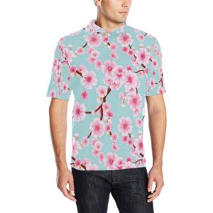 Cherry Blossom Pattern Print Design Cb04 Men Polo Shirt