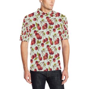 Cherry Hand Draw Men Polo Shirt