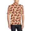 Cherry Orange Plaid Print Men Polo Shirt