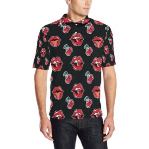 Cherry Pattern Print Design Ch04 Men Polo Shirt