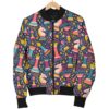 Chess Colorful Pattern Print Women Casual Bomber Jacket