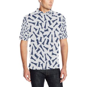 Chess Pattern Print Design 03 Men Polo Shirt