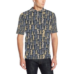 Chess Pattern Print Design 04 Men Polo Shirt