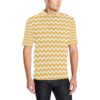 Chevron Orange Pattern Print Design 01 Men Polo Shirt