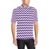 Chevron Purple Pattern Print Design 03 Men Polo Shirt