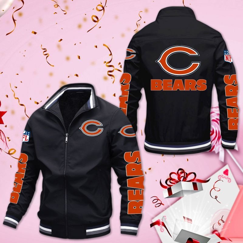 Chicago Bears 3D Bomber Jacket Chicago Bears 3D Bomber Jacket