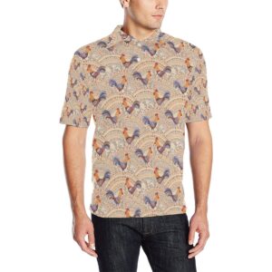 Chicken Boho Style Pattern Men Polo Shirt