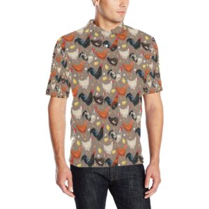 Chicken Evolution Pattern Men Polo Shirt