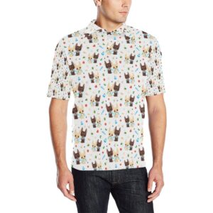 Chihuahua Pattern Print Design 06 Men Polo Shirt