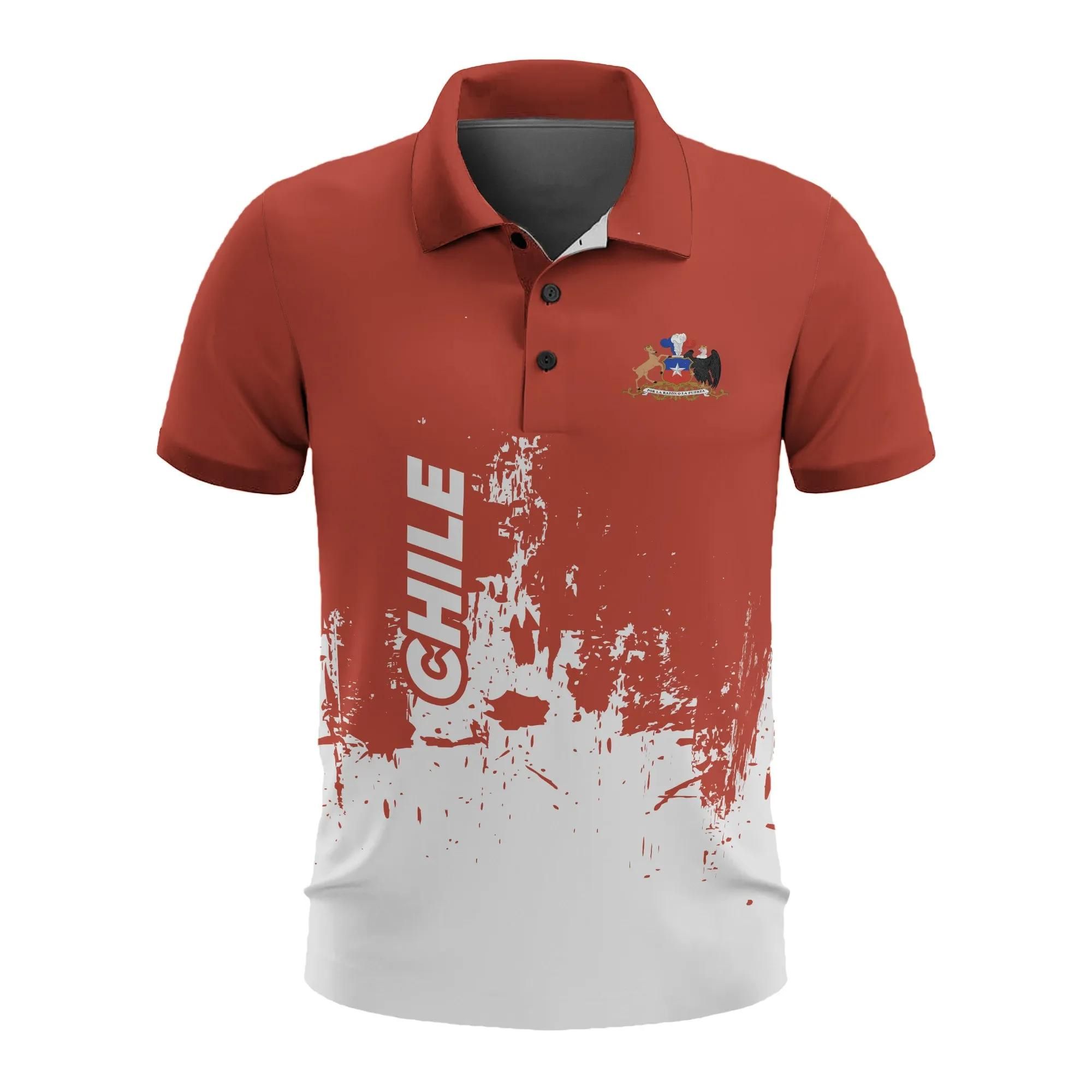 Chile Men's All Over Print Polo Shirt (Model T55) Chile Men's All Over Print Polo Shirt (Model T55)