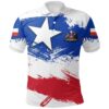 Chile Polo Shirt - Chile Flag Brush A02