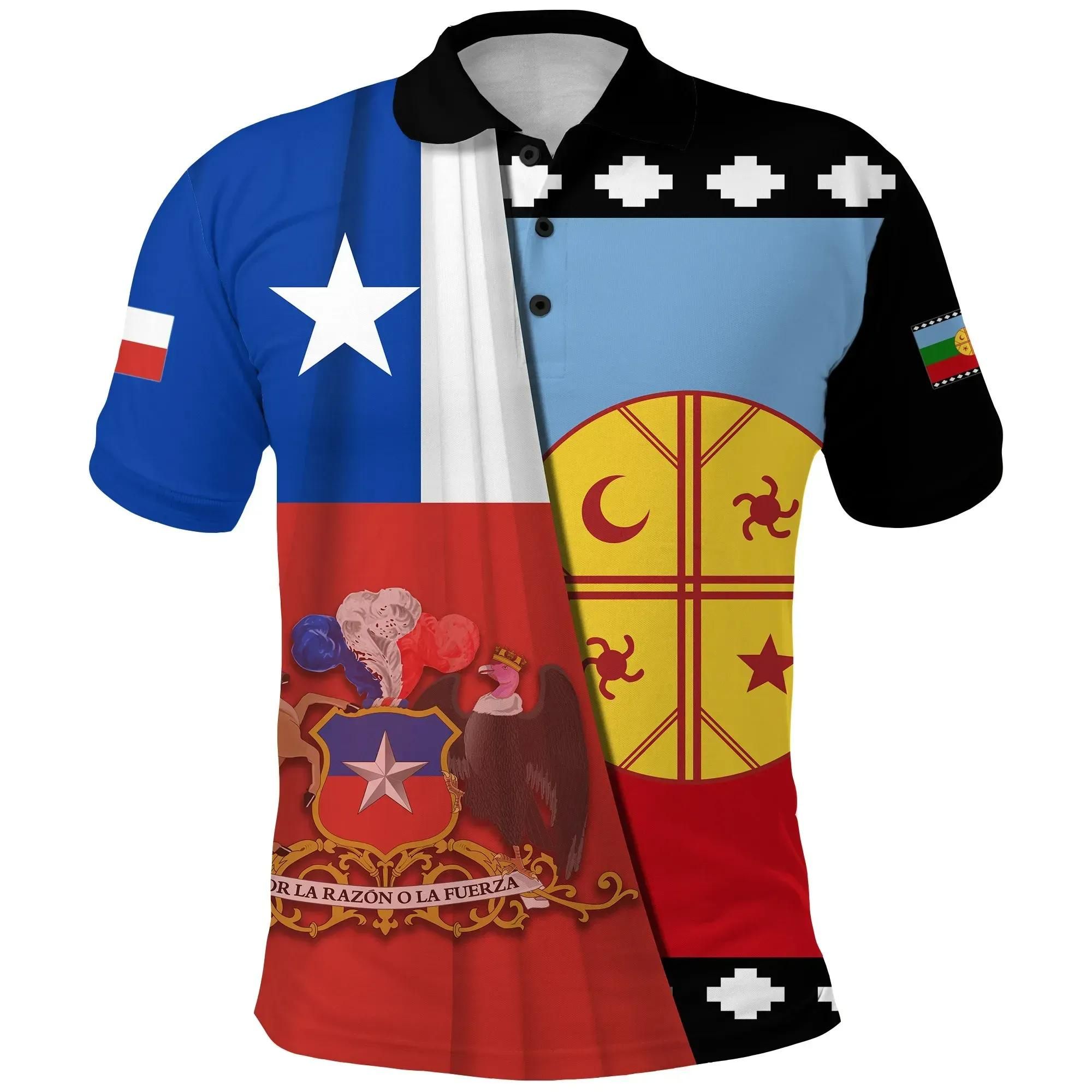 Chilean Mapuche Polo Shirt All In One K8 Chilean Mapuche Polo Shirt All In One K8
