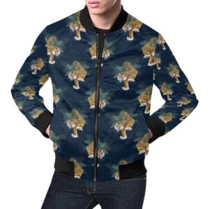 Chinese Tiger Pattern Print Mens Bomber Jacket