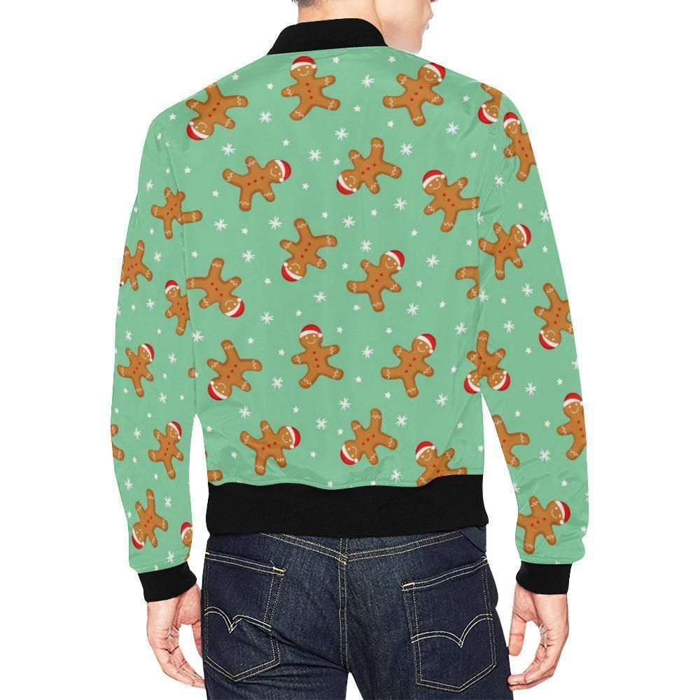 Chirstmas-Gingerbread-Man-Pattern-Print-Mens-Bomber-Jacket-2