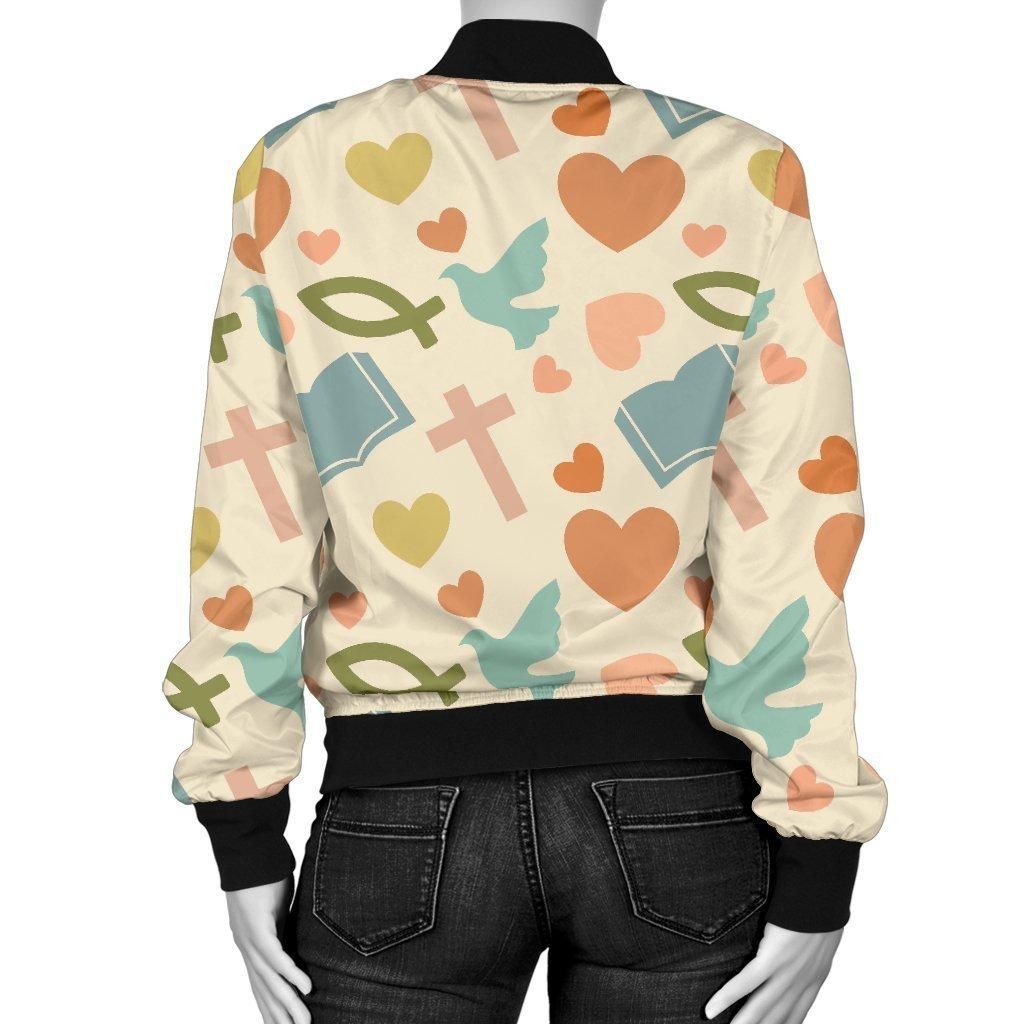 Christian-Bible-Pattern-Print-Women-Casual-Bomber-Jacket-2