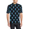 Christian Cross Neon Pattern Men Polo Shirt