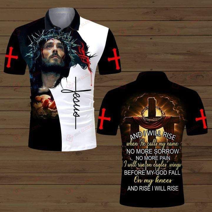 Christian Jesus I Will Rise When He Calls My Name Polo Shirt #Kv Christian Jesus I Will Rise When He Calls My Name Polo Shirt #Kv