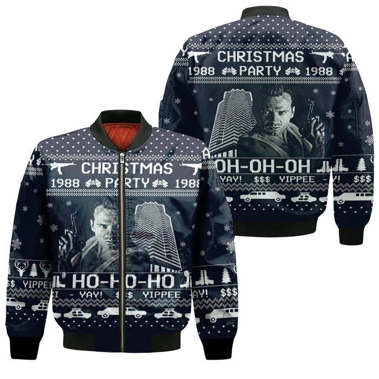 Christmas 1988 Party Ho Ho Ho Yippee Ki Yay Die Hard 3D T Shirt Hoodie Sweate Jersey Bomber Jacket Model 1198 Bomber Jacket Christmas 1988 Party Ho Ho Ho Yippee Ki Yay Die Hard 3D T Shirt Hoodie Sweate Jersey Bomber Jacket Model 1198 Bomber Jacket