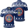 Christmas Colorado Coat Of Arms Polo Shirt JW9