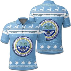 Christmas Federated States of Micronesia Coat Of Arms Polo Shirt JW9