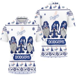 Christmas Gnomes Dodgers Ugly Sweatshirt Christmas 3D Polo Shirt