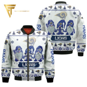 Christmas Gnomes Los Angeles Rams Full Printing Bomber Jacket