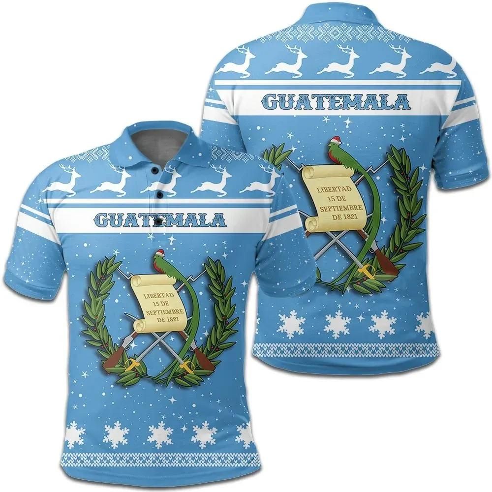 Christmas Guatemala Coat Of Arms Polo Shirt JW9 Christmas Guatemala Coat Of Arms Polo Shirt JW9