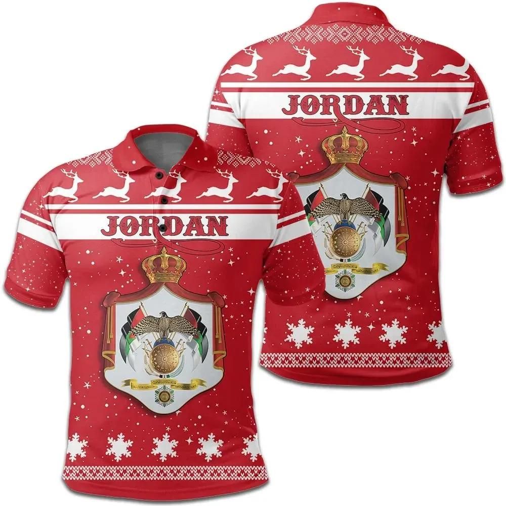 Christmas Jordan Coat Of Arms Polo Shirt JW9 Christmas Jordan Coat Of Arms Polo Shirt JW9