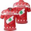Christmas Lebanon Coat Of Arms Polo Shirt JW9