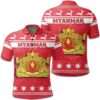 Christmas Myanmar Coat Of Arms Polo Shirt JW9