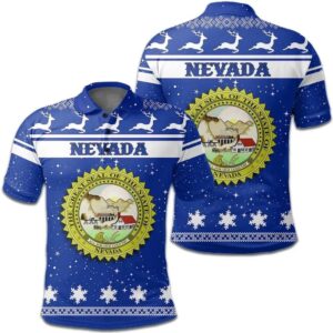 Christmas Nevada Coat Of Arms Polo Shirt JW9