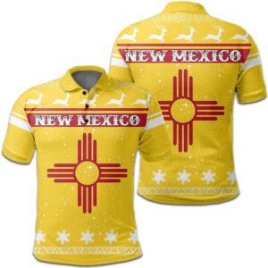 Christmas New Mexico Coat Of Arms Polo Shirt JW9