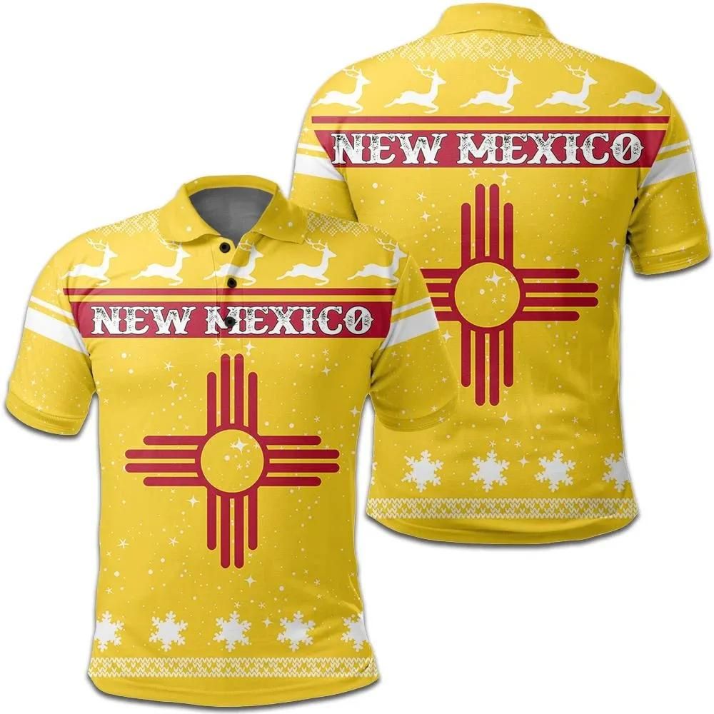 Christmas New Mexico Coat Of Arms Polo Shirt JW9 Christmas New Mexico Coat Of Arms Polo Shirt JW9