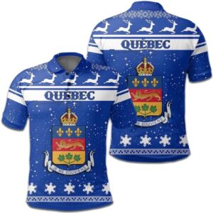 Christmas Quebec Coat Of Arms Polo Shirt JW9