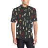 Christmas Tree Deer Style Pattern Print Design 03 Men Polo Shirt