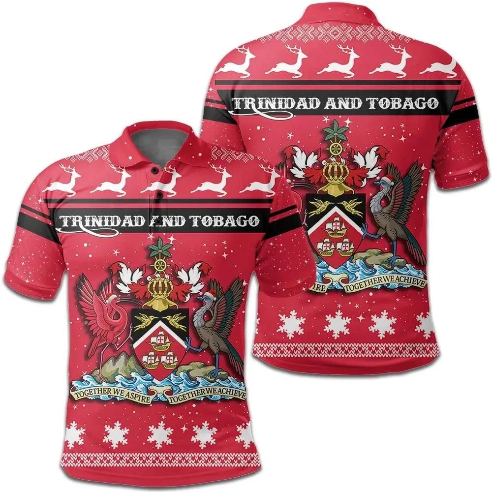 Christmas Trinidad and Tobago Coat Of Arms Polo Shirt JW9 Christmas Trinidad and Tobago Coat Of Arms Polo Shirt JW9