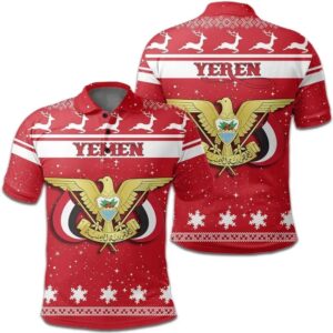 Christmas Yemen Coat Of Arms Polo Shirt JW9