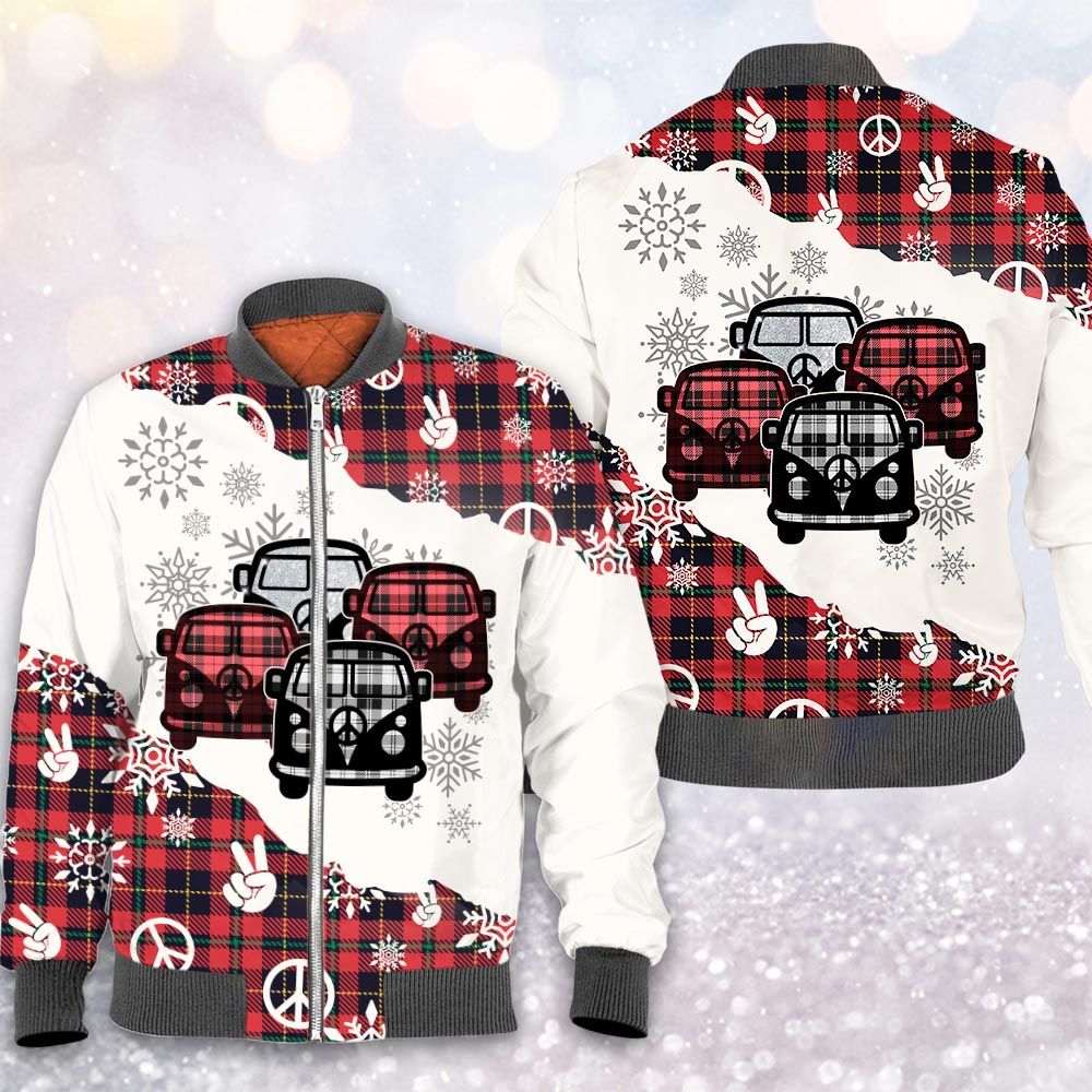 Christmas tartan hippie 3D All Over Printed Shirt Christmas tartan hippie 3D All Over Printed Shirt