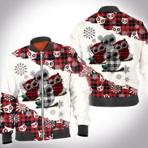 Christmas tartan owl 3D All Over Printed Shirt