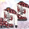 Christmas tartan sloth 3D All Over Printed Shirt