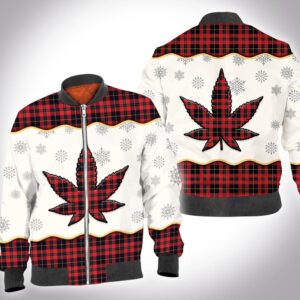 Christmas tartan weed 3D All Over Printed Shirt