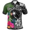 Chuuk Custom Personalised Polo Shirt - Turtle Plumeria Banana Leaf - BN11