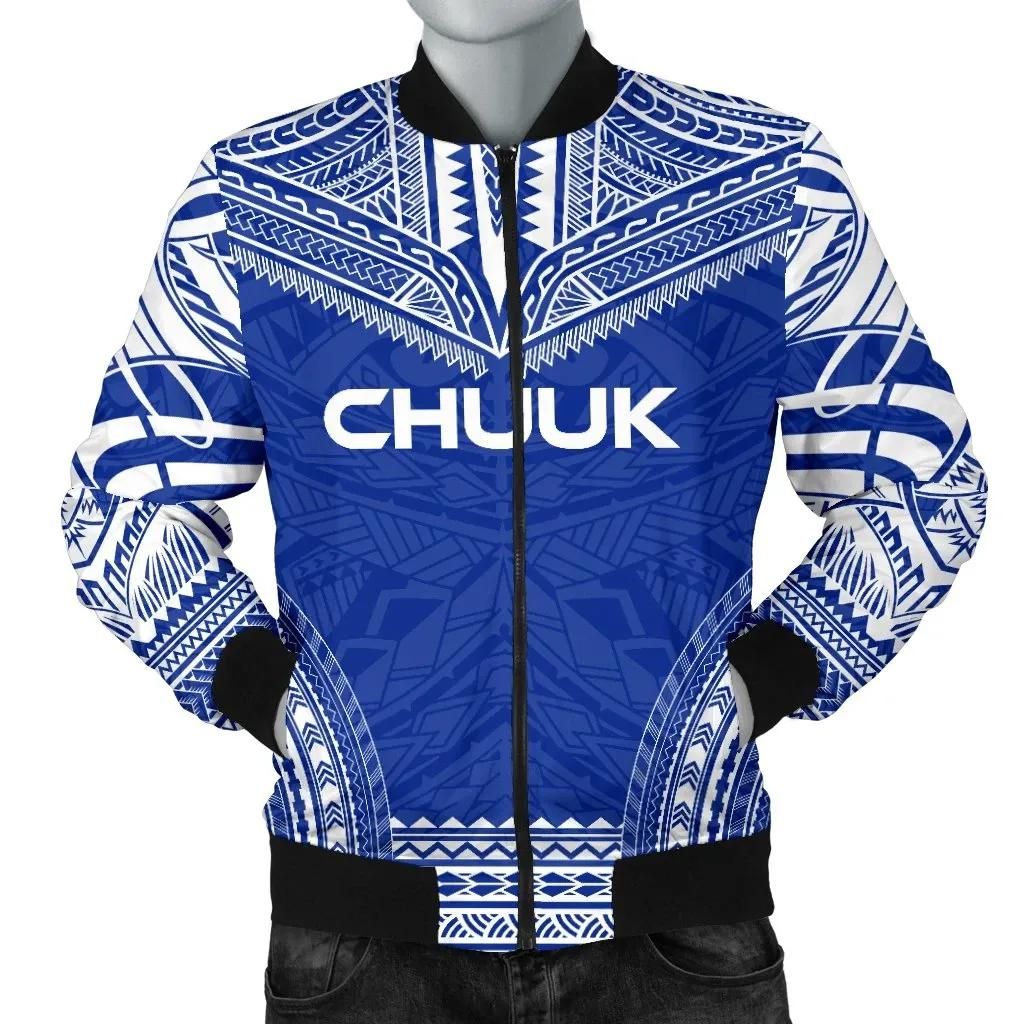 Chuuk Flag Polynesian Chief Men's Bomber Jacket - Bn10 Bomber Jacket Chuuk Flag Polynesian Chief Men's Bomber Jacket - Bn10 Bomber Jacket