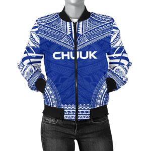 Chuuk Flag Polynesian Chief Women'S Bomber Jacket - Bn10 Bomber Jacket