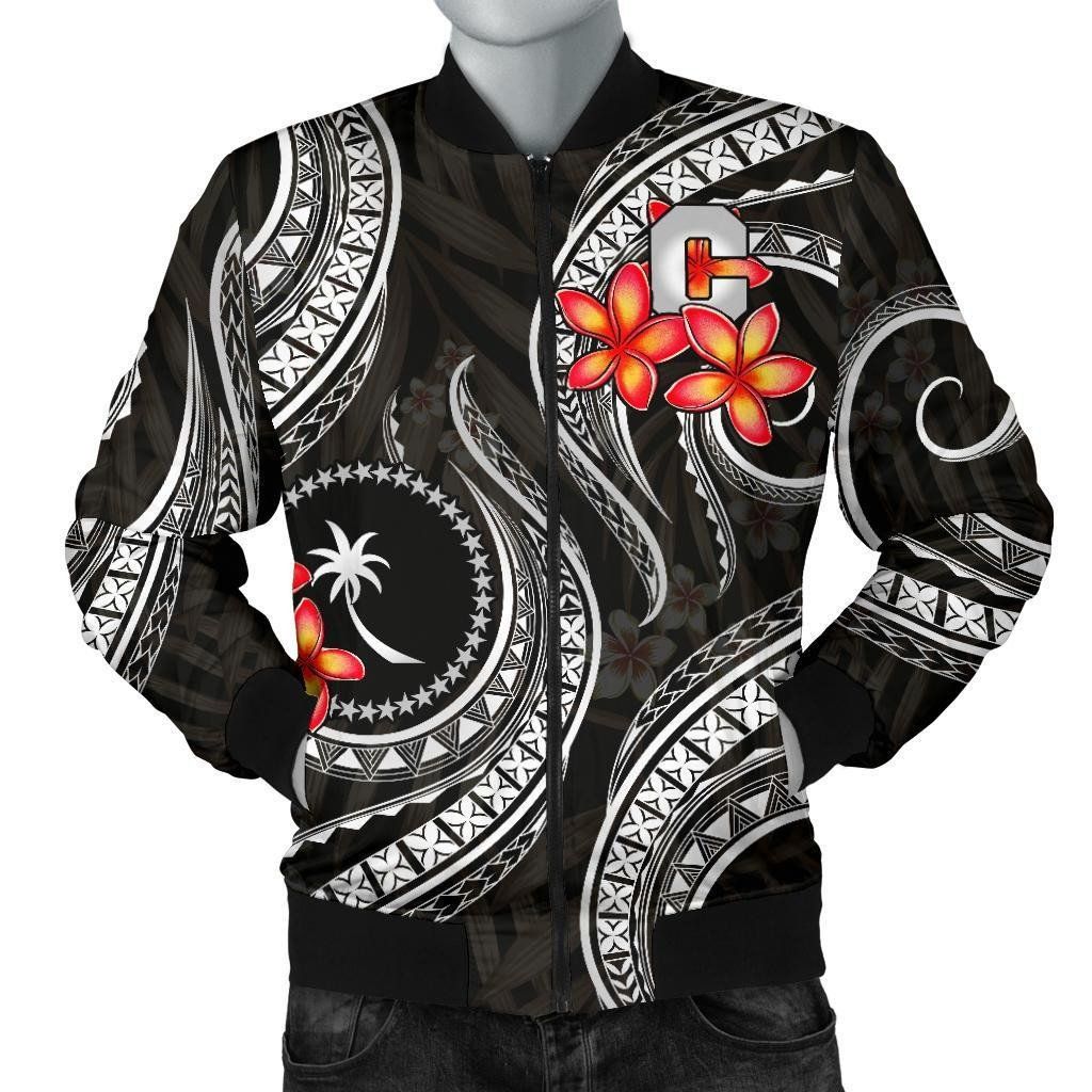 Chuuk-Micronesian-Men-Bomber-Jacket-Black-Plumeria-BN11-Bomber-Jacket-1
