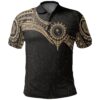 Chuuk Micronesian Polo Shirt - Gold Heart Shield - BN11