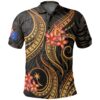 Chuuk Micronesian Polo Shirt - Gold Plumeria - BN11